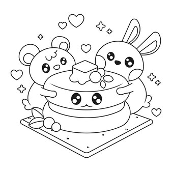 Sushi coloring vectors illustrations for free download