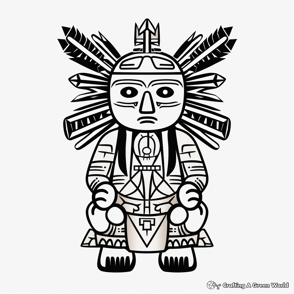 Kachina doll coloring pages