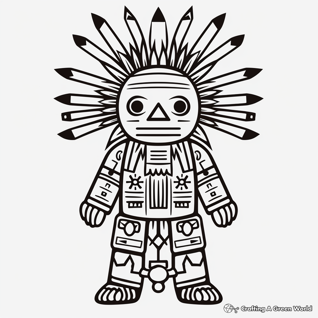 Kachina doll coloring pages
