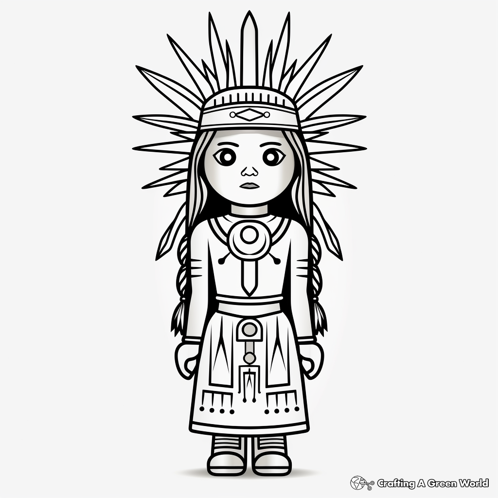 Kachina doll coloring pages