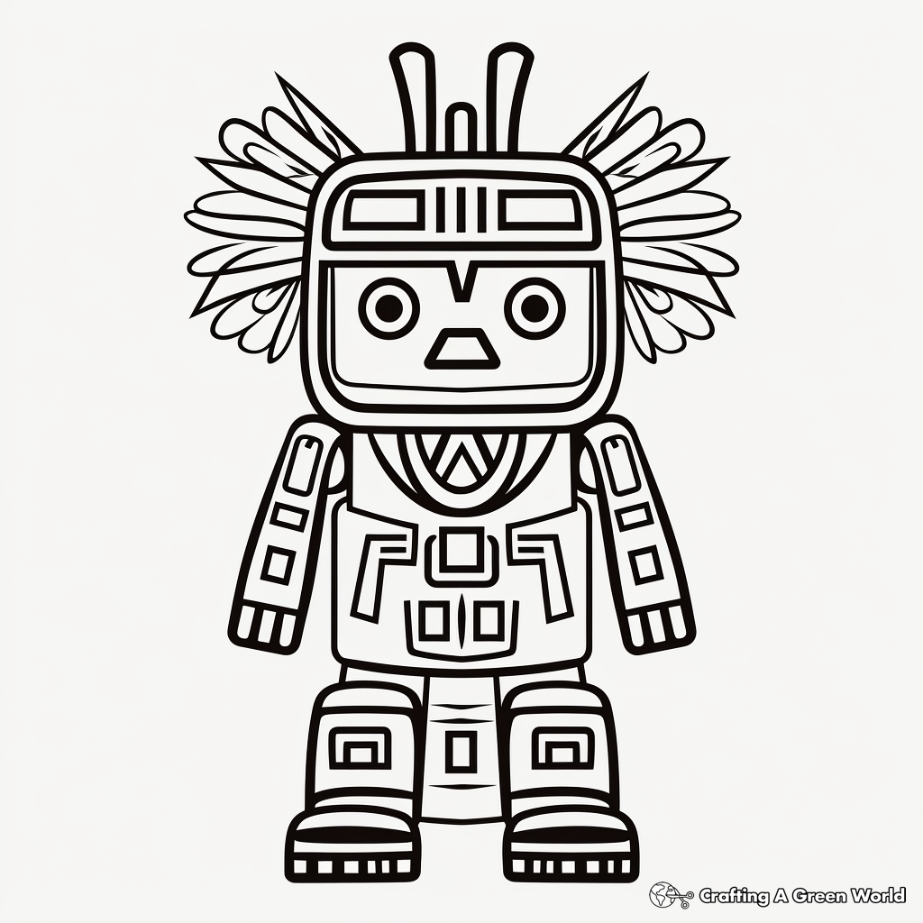 Kachina doll coloring pages