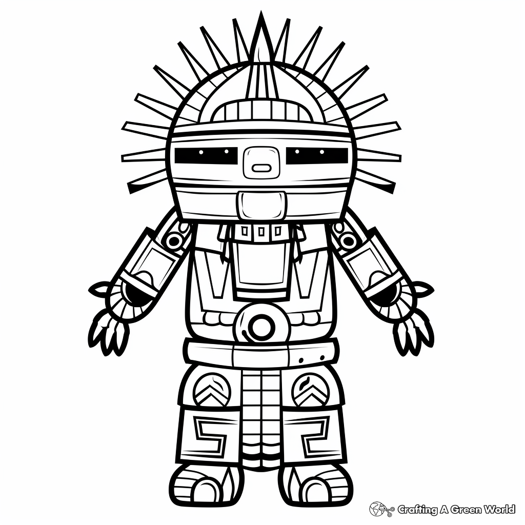 Kachina doll coloring pages