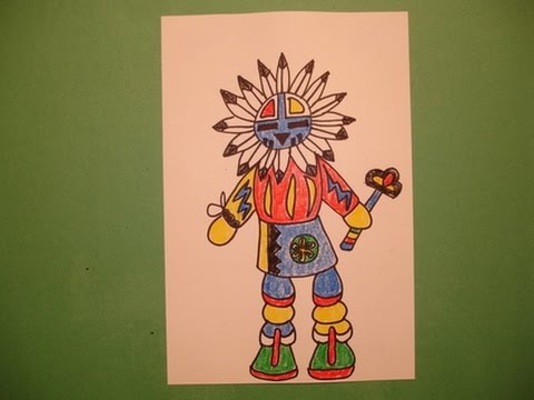 Lets draw a kachina doll