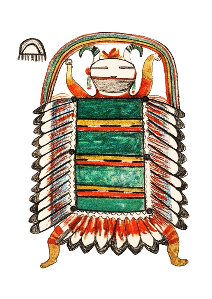 Hopi kachina drawing posters prints by pheonix