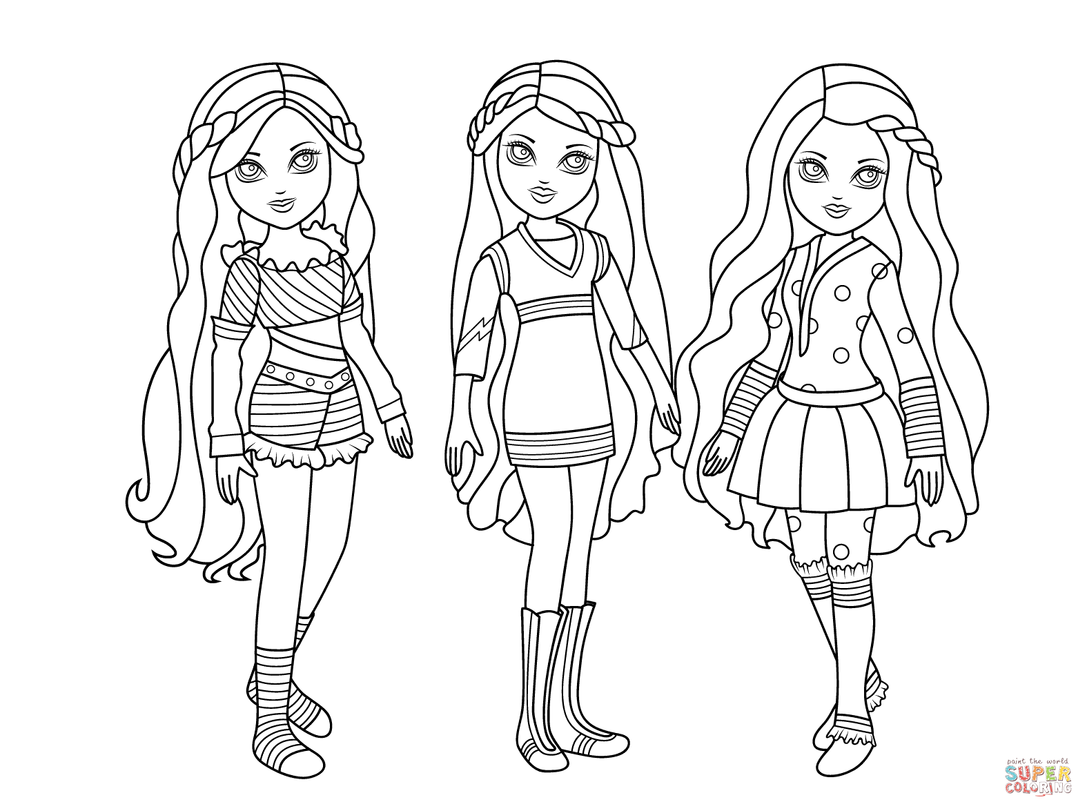 Moxie dolls coloring page free printable coloring pages