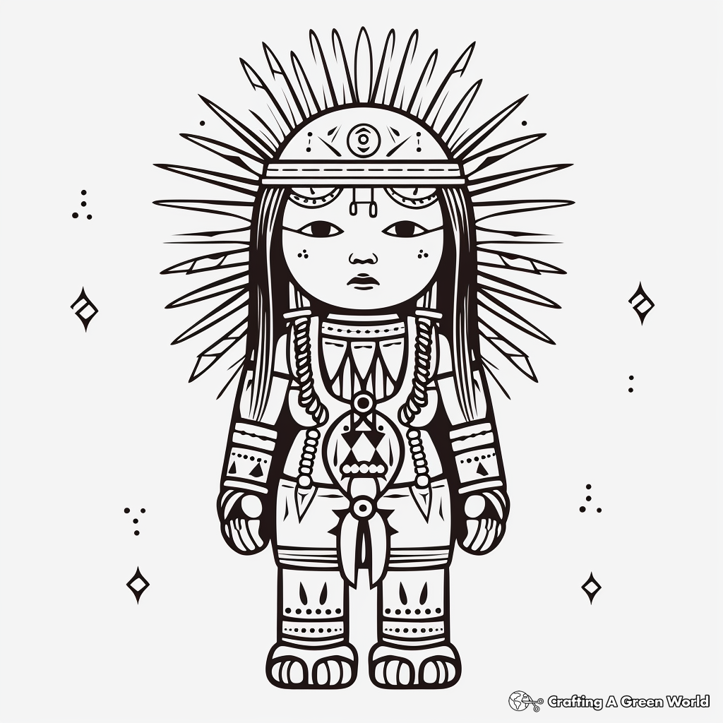 Kachina doll coloring pages