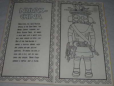 Vintage kachina doll coloring book donna greenlee arizona edutional