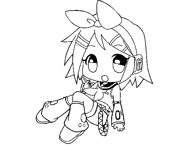 Rin kagamine coloring page