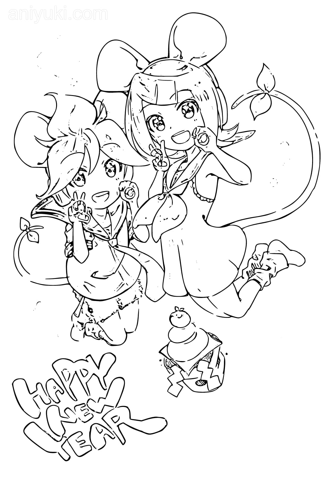 Kagamine rin and len coloring pages