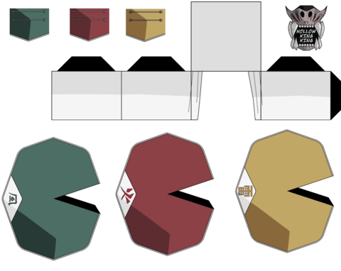 Kage hats paper toy free printable papercraft templates