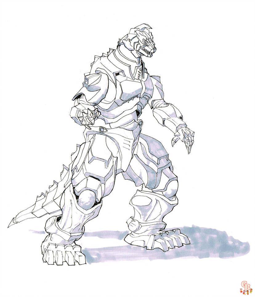 Get roaring with free godzilla coloring pages from