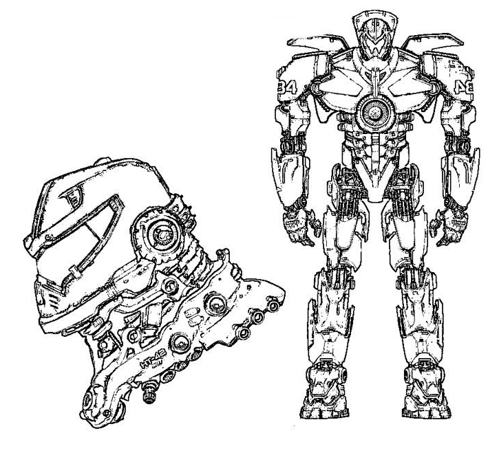 Printable pacific rim coloring page