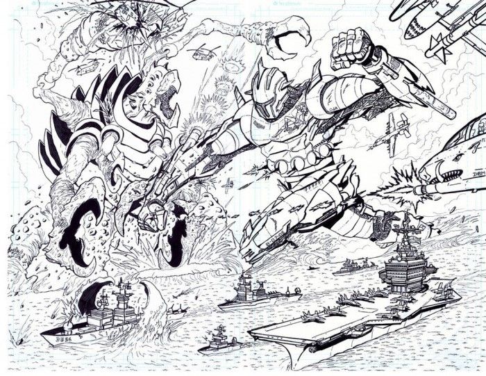 Epic battle giant robot vs giant crab in pacific rim movie