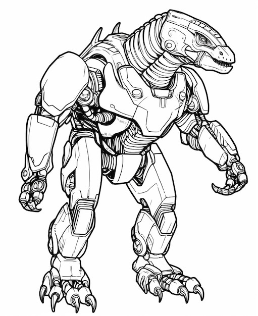 Page robot illustration coloring page images