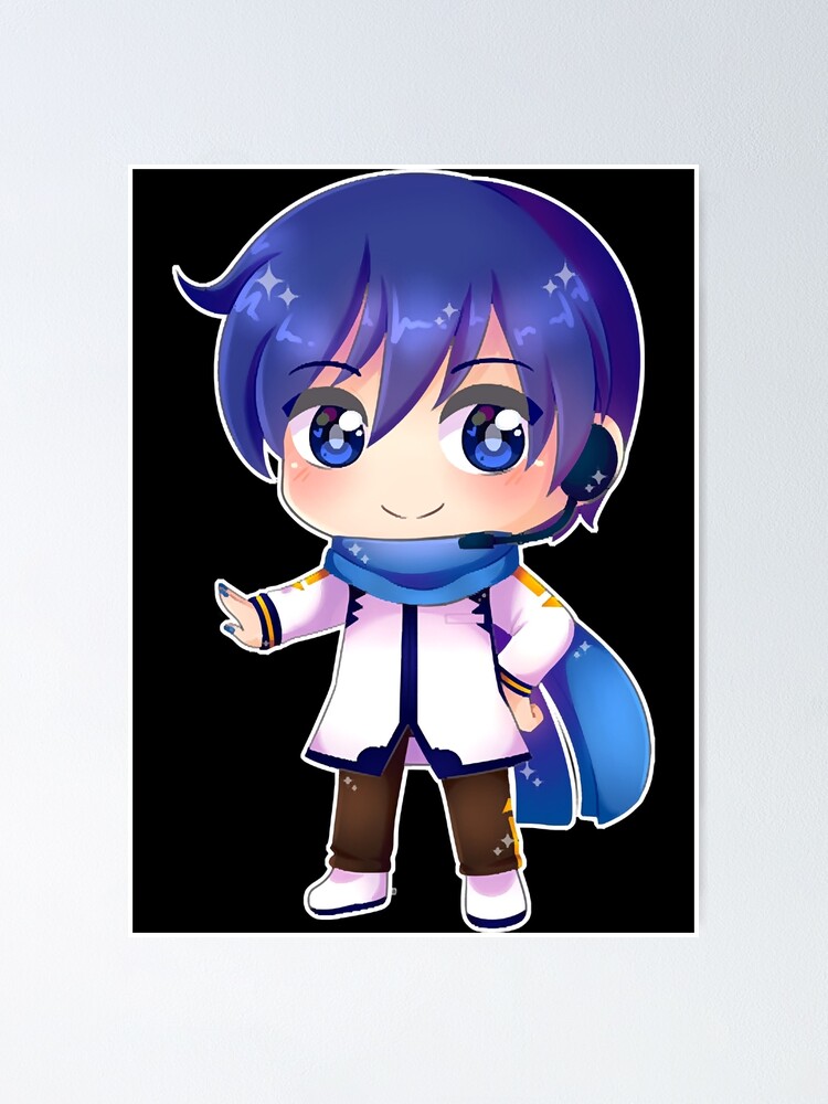 Vocaloid kaito chibi poster for sale by kitaraotto