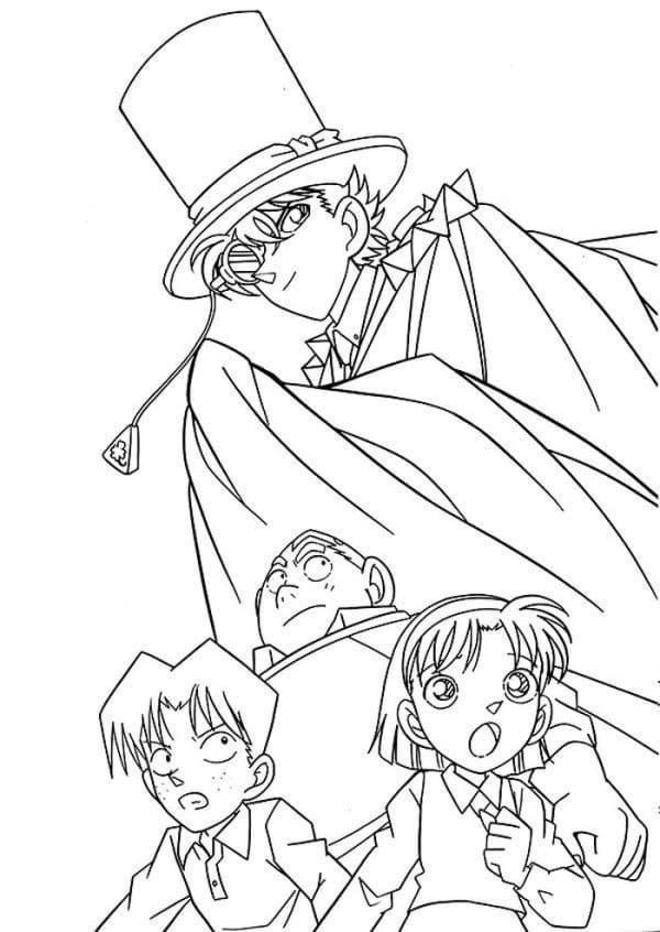 Kaito kid from detective conan coloring page