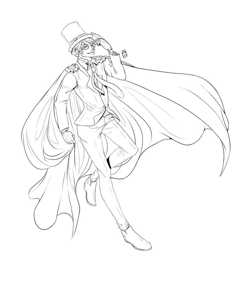 Kaito kid lineart by prelude on