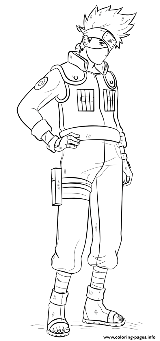 Kakashi hatake coloring page printable