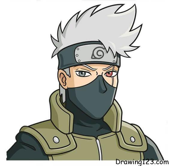 Kakashi hatake drawing tutorial