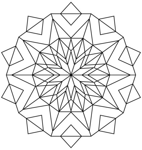 Kaleidoscope coloring page coloring pages free printable coloring pages dot painting tools