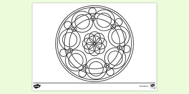 Kaleidoscope colouring page colouring sheets