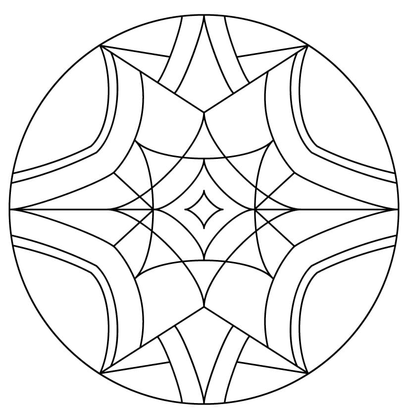 Kaleidoscope sheet coloring page