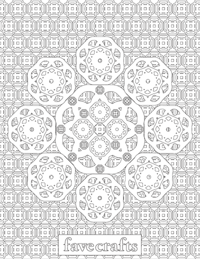 Breathtaking kaleidoscope coloring page