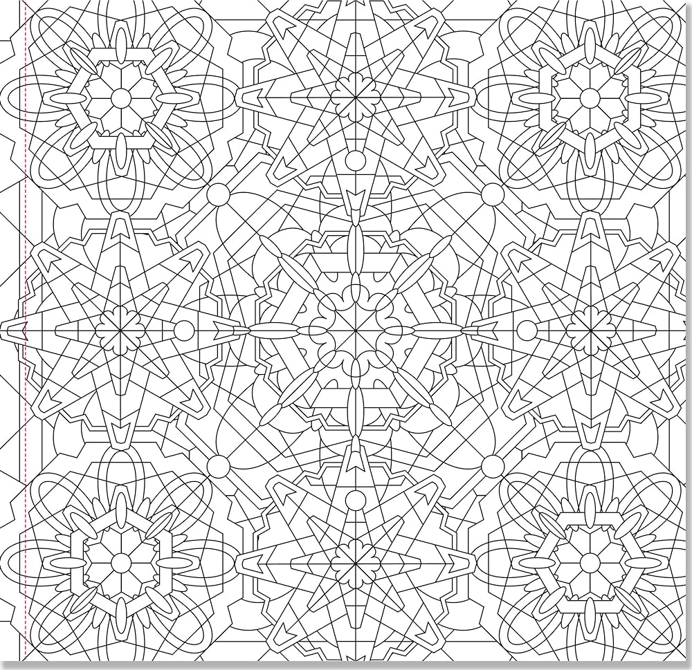 Kaleidoscope designs adult coloring book stress