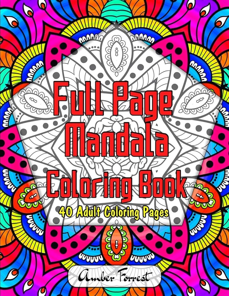 Full page mandala coloring book