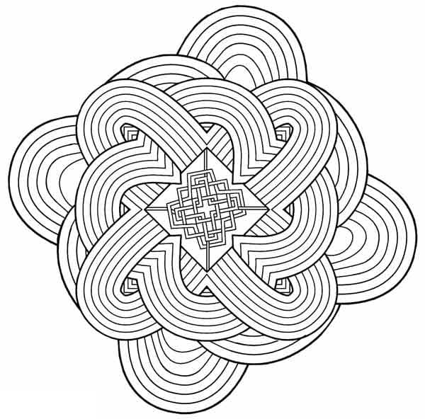 Kaleidoscope printable coloring page