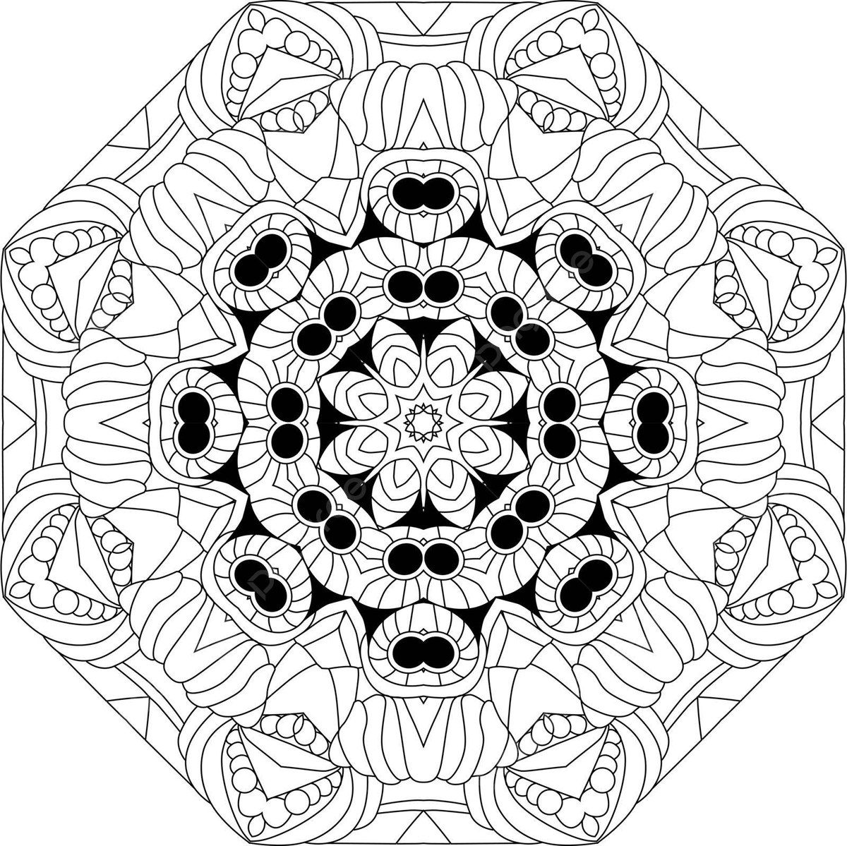 Circular zentangle ornament handdrawn for coloring page therapy kaleidoscope graphic vector therapy kaleidoscope graphic png and vector with transparent background for free download