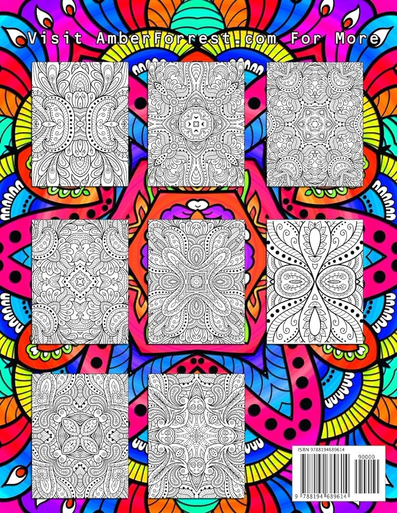 Full page mandala coloring book