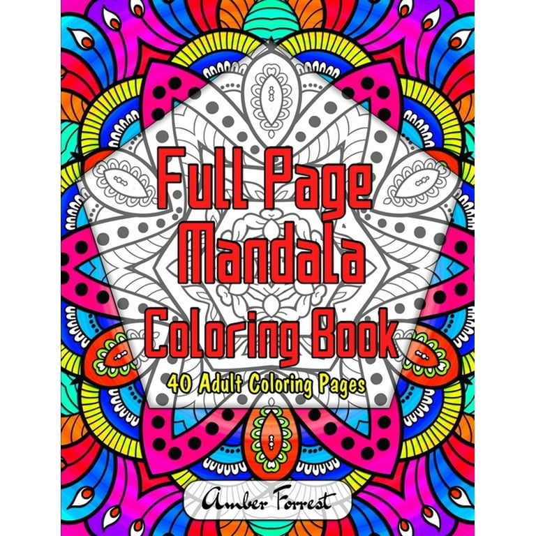 Kaleidoscope mandalas full page mandala coloring book