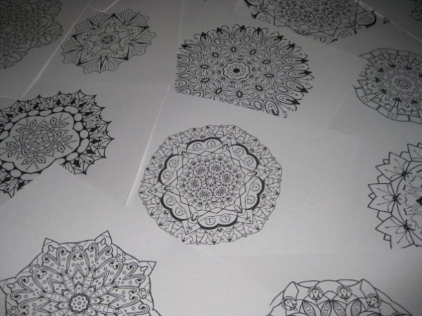 Mandala kaleidoscope coloring pages cd