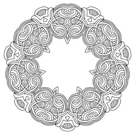 Geometric mandala decorative vector element design mosaic of a vector kaleidoscope diwali celebration a traditional indian symbol arabesque vector coloring page coloring book contour ù ùùø øªøµù ùù ù