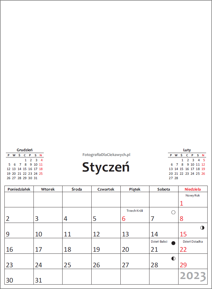 Kalendarz do druku â ik pdf oraz inne formaty rãwnieå do edycji