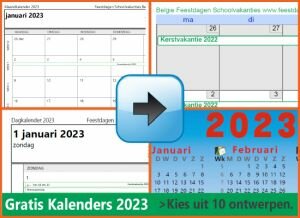 Kalenders gratis downloaden en printen feestdagen lgie schoolvakanties