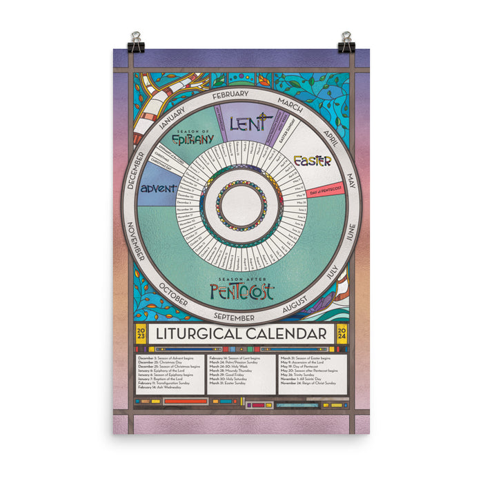 Liturgical calendar poster print â â illustrated ministry
