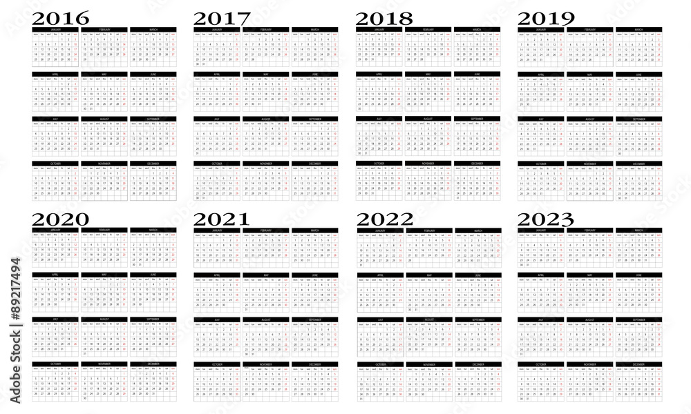 Calendar to in english vector