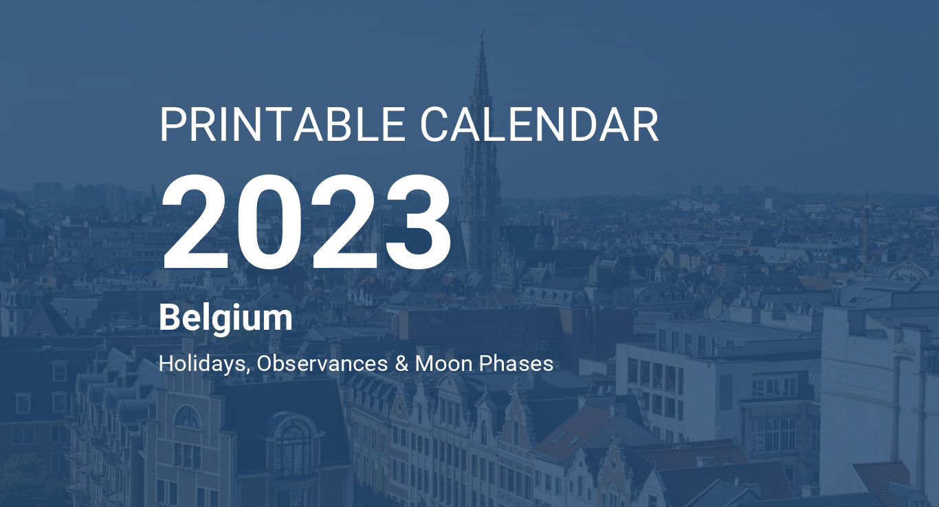 Printable calendar for belgium pdf