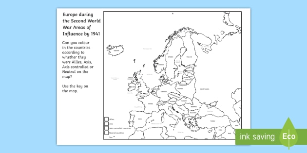Send world war europe louring map for kids