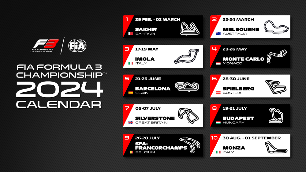 Fia formula calendar announced