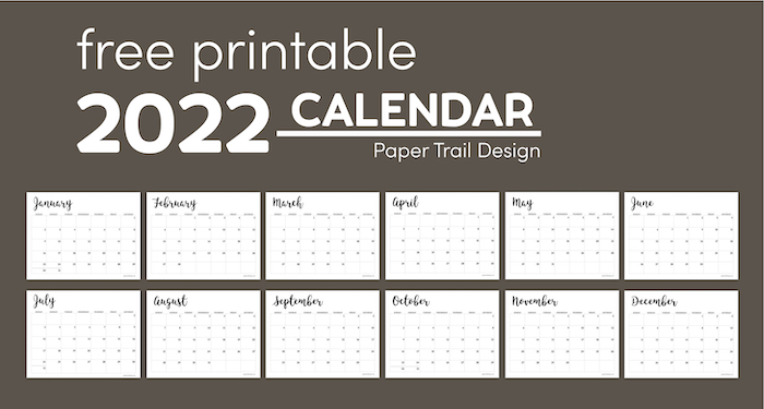 Calendar printable free template