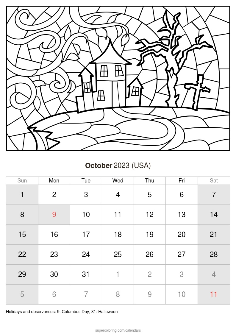 October calendar