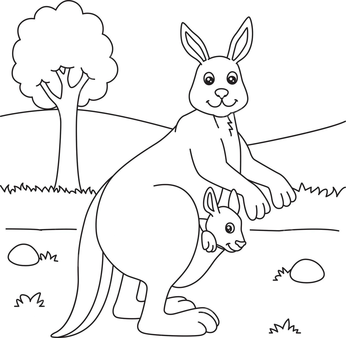 Kangaroo coloring page for kids color toddler colouring vector color toddler colouring png and vector with transparent background for free download