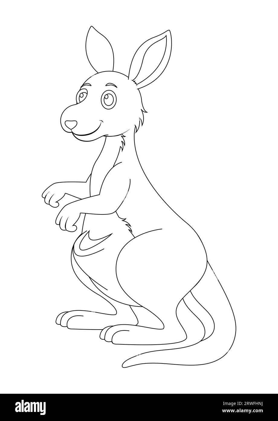 Kangaroo outline black and white stock photos images