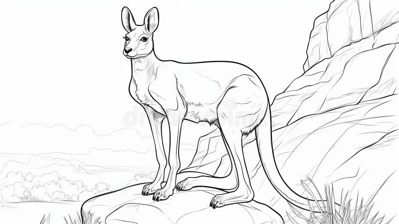Realistic kangaroo stock illustrations â realistic kangaroo stock illustrations vectors clipart