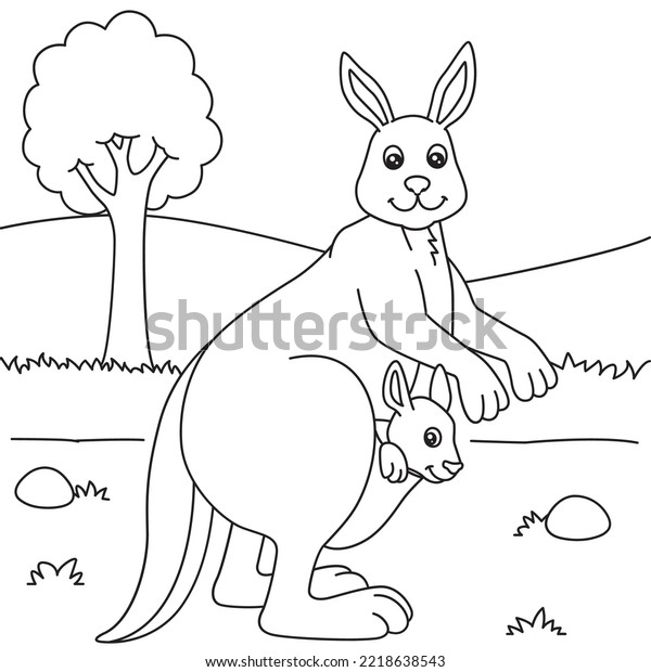 Kangaroo coloring book photos images and pictures