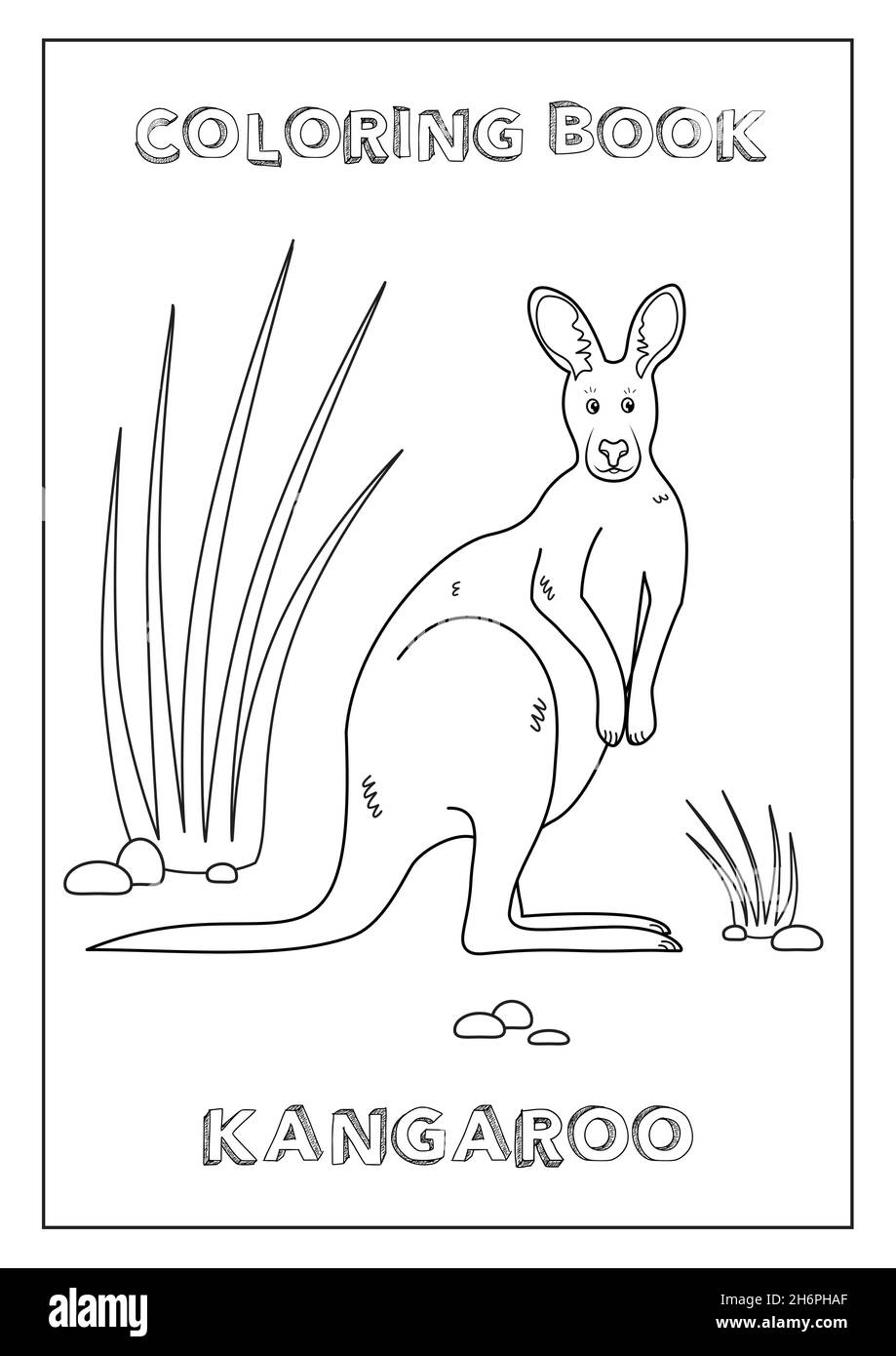 Kangaroo image black and white stock photos images