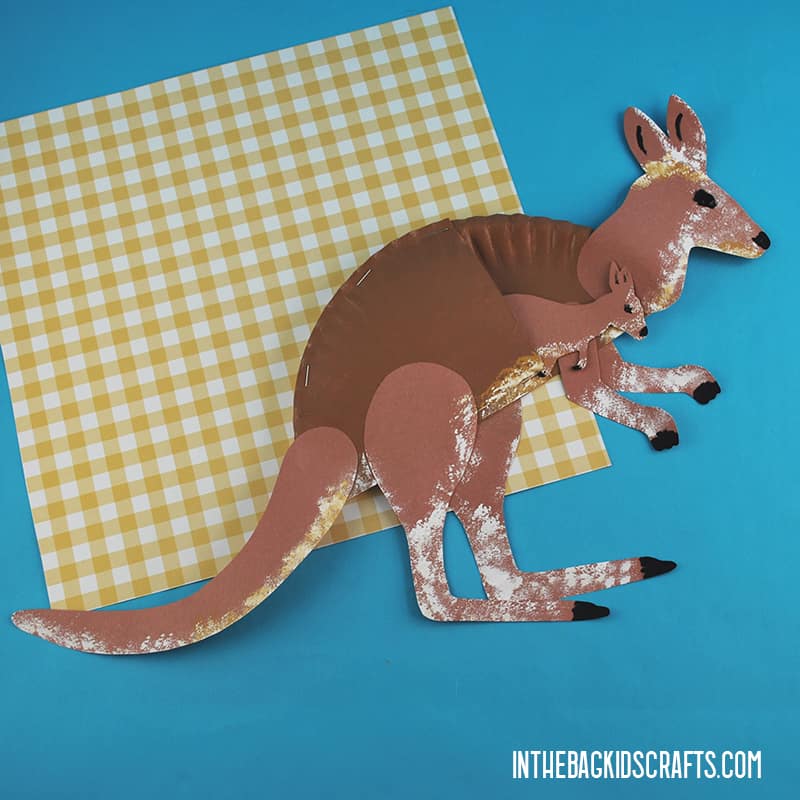Kangaroo craft with free craft template â in the bag kids crafts